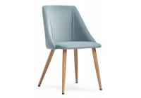 Стул Morgan  light blue / wood