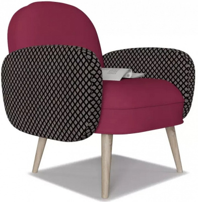 Кресло Бержер коричневый, красный фото, изображение