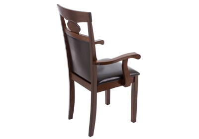 Стул деревянный Кресло Luiza dirty oak / dark brown фото, изображение