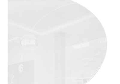 Стол стеклянный Абилин 90х76 ультра белое стекло / белый матовый фото, изображение