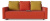 Диван-кровать Олимп оранжевый фото, изображение