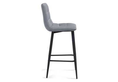 Барный стул Чилли К светло-серый / черный фото, изображение