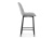 Барный стул Баодин велюр светло-серый / черный фото, изображение