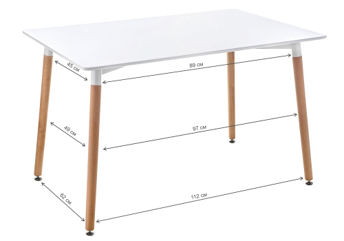 Стол Table 110 white / wood фото, изображение