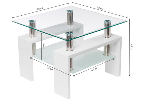 Журнальный стол ST-052 white фото, изображение