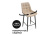 Барный стул Алст К крутящийся бежевый / черный фото, изображение