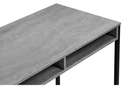 Письменный стол Леон Лофт бетон / матовый черный фото, изображение
