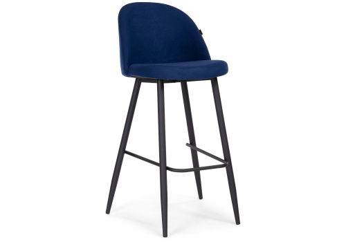 Барный стул Сондре темно-синий / черный фото, изображение