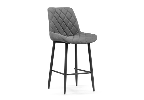 Барный стул Баодин К Б/К темно-серый / черный фото, изображение