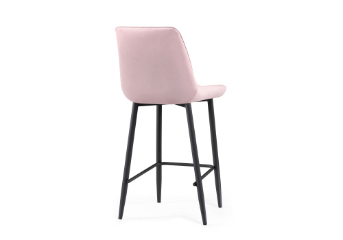 Барный стул Седа велюр розовый / черный фото, изображение