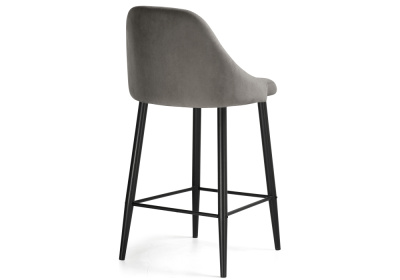 Барный стул Джама темно-серый / черный матовый фото, изображение