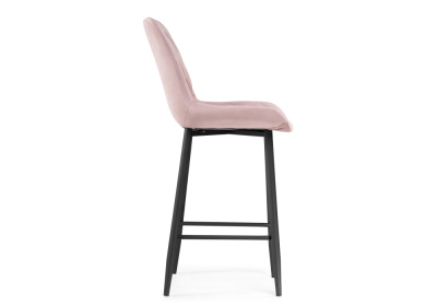 Барный стул Баодин велюр розовый / черный фото, изображение