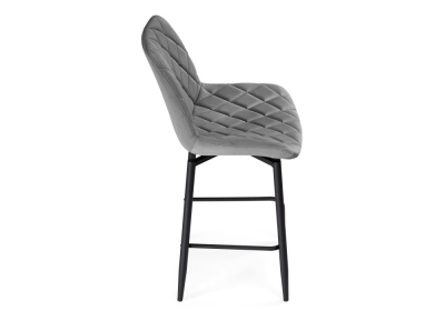 Барный стул Баодин К Б/К крутящийся темно-серый / черный фото, изображение
