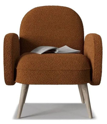 Кресло Бержер коричневый фото, изображение