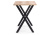 Стол деревянный Алеста Лофт 120 25 мм дуб делано светлый / черный матовый фото, изображение