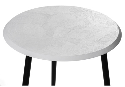 Журнальный стол Абелия бетон белый / черный матовый фото, изображение