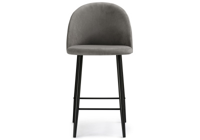 Барный стул Амизуре темно-серый / черный матовый фото, изображение