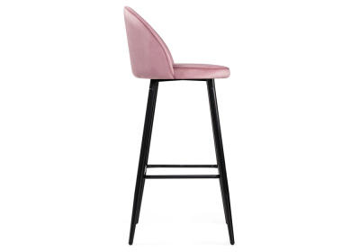 Барный стул Dodo 1 pink with edging / black фото, изображение