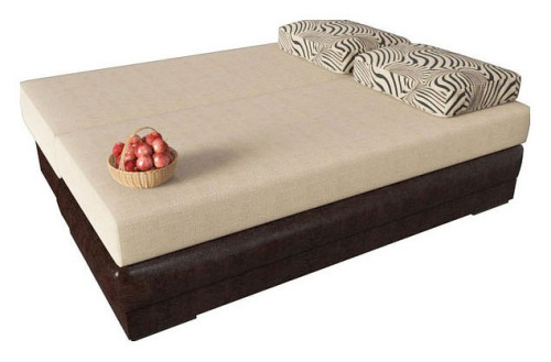 Диван-кровать Эконом лайт бежевый, коричневый фото, изображение