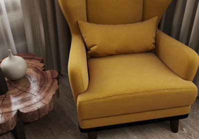 Кресло Оскар желтый фото, изображение