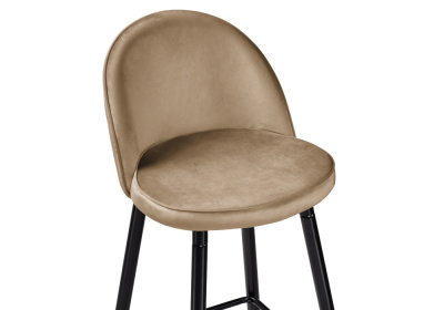 Барный стул Dodo 1 beige with edging / black фото, изображение