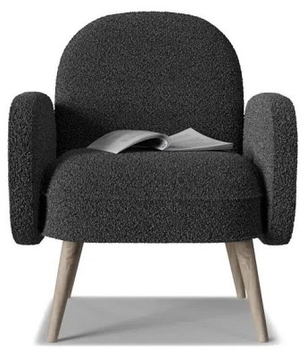 Кресло Бержер черный фото, изображение