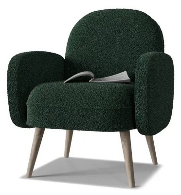 Кресло Бержер темно-зеленый фото, изображение