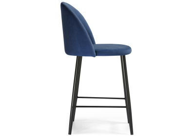 Барный стул Амизуре темно-синий / черный матовый фото, изображение