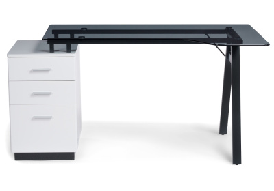 Компьютерный стол Torvi white / black фото, изображение
