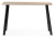 Стол деревянный Тринити Лофт 120 25 мм дуб делано светлый / черный матовый фото, изображение
