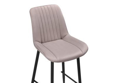 Барный стул Седа велюр латте / черный фото, изображение