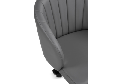 Компьютерное кресло Пард экокожа серый фото, изображение