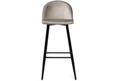 Барный стул Dodo 1 light grey with edging / black фото, изображение