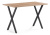 Стол деревянный Алеста Лофт 120 25 мм дуб делано светлый / черный матовый фото, изображение