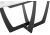 Стол стеклянный Миссандея графит / белый мрамор фото, изображение