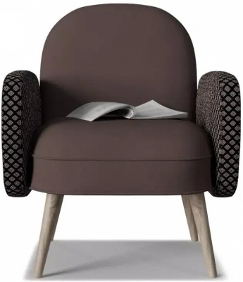 Кресло Бержер коричневый фото, изображение