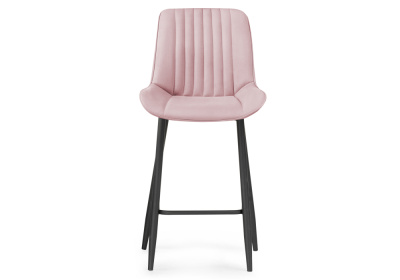 Барный стул Седа велюр розовый / черный фото, изображение