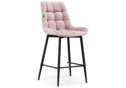 Барный стул Алст розовый / черный фото, изображение