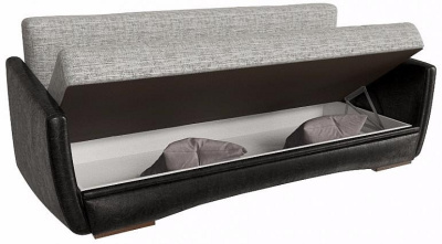 Диван-кровать Монро серый, черный фото, изображение