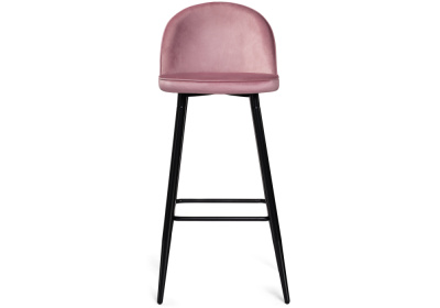 Барный стул Dodo 1 pink with edging / black фото, изображение