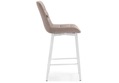 Барный стул Алст велюр латте / белый фото, изображение