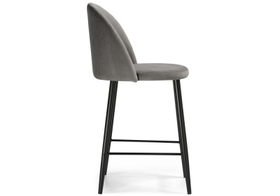 Барный стул Амизуре темно-серый / черный матовый фото, изображение