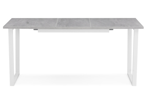 Стол деревянный Лота Лофт 120 25 мм бетон / белый матовый фото, изображение