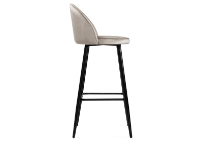 Барный стул Dodo 1 light grey with edging / black фото, изображение
