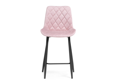 Барный стул Баодин велюр розовый / черный фото, изображение