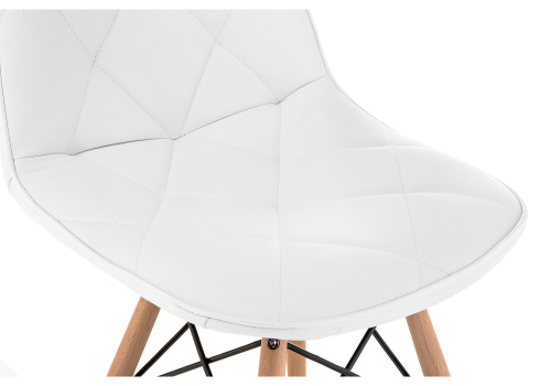 Стул деревянный Kvadro 1 white / wood фото, изображение