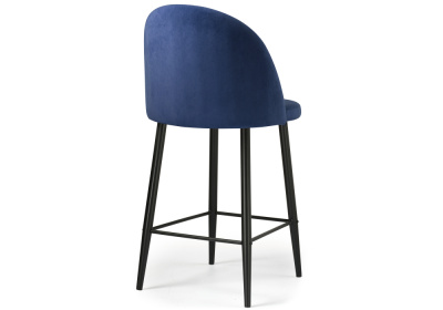 Барный стул Амизуре темно-синий / черный матовый фото, изображение